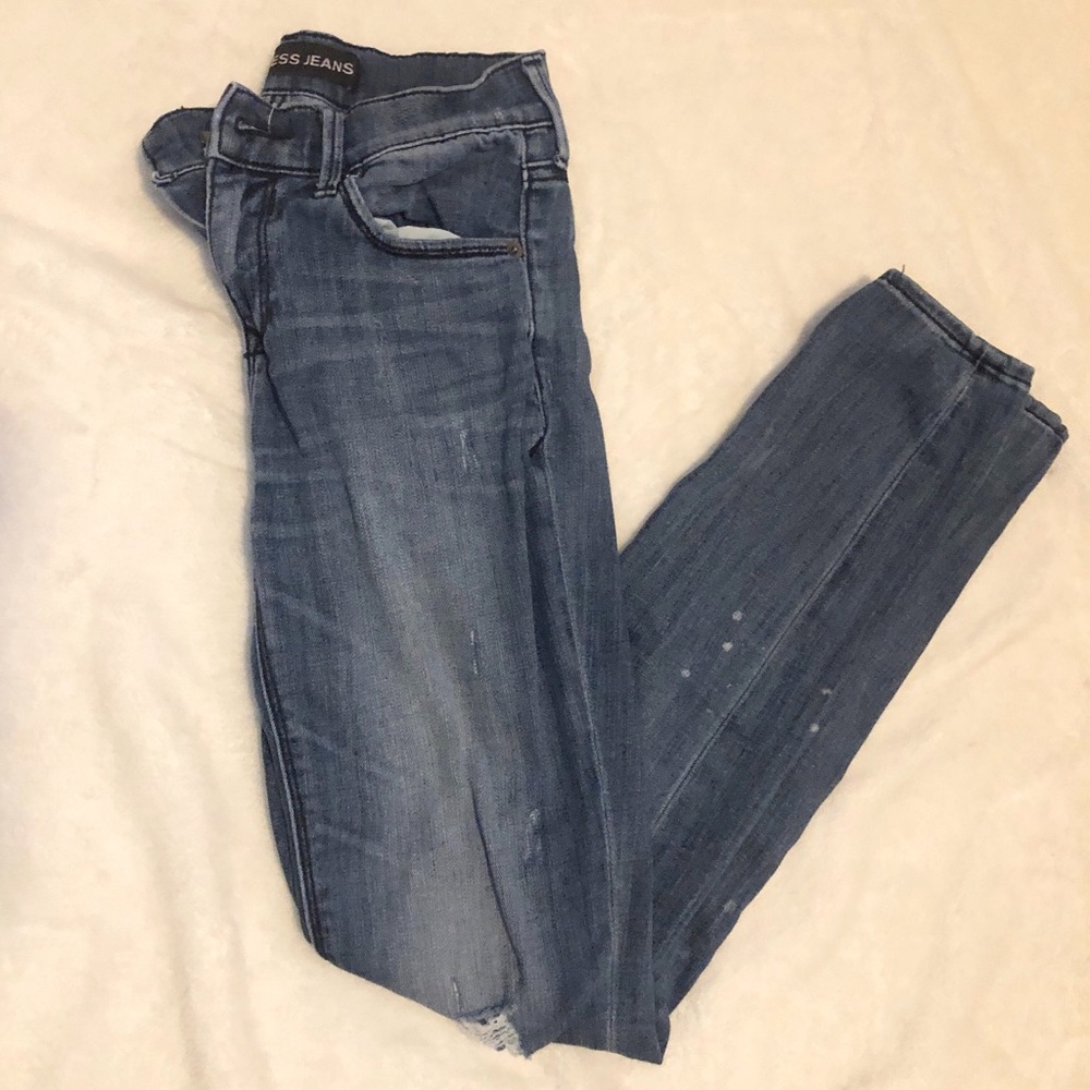 Express blue skinny jeans, Size 0